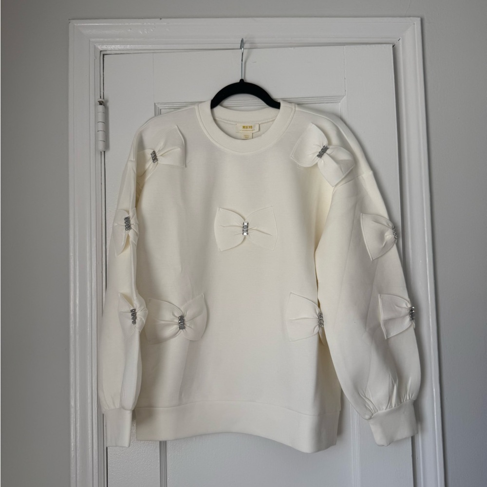 Maeve Cream Crewneck Sweatshirt